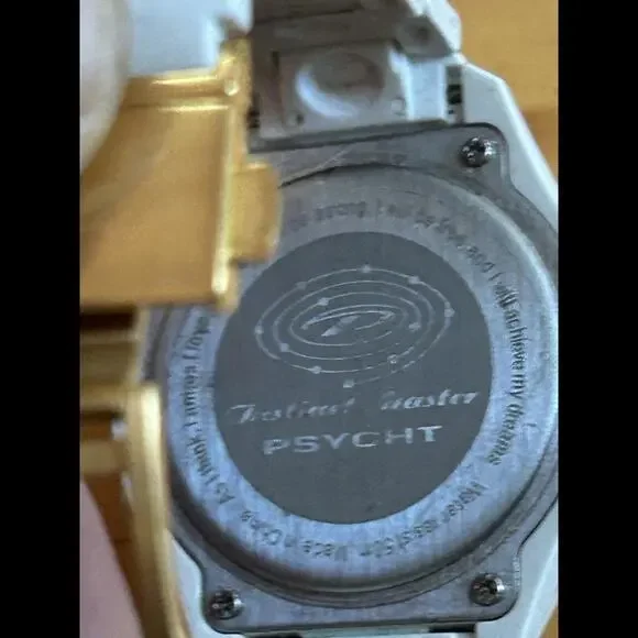 VTG, Rare Psycht ,Justified Master Wristwatch With Inscription On Back,see Pics